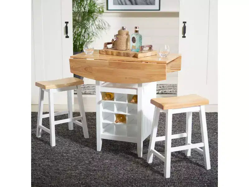 Casey 3 Piece Drop Leaf Pub Set - AMH8504 - Safavieh Couture