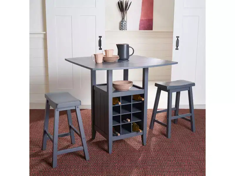 Casey 3 Piece Drop Leaf Pub Set - AMH8504 - Safavieh Couture
