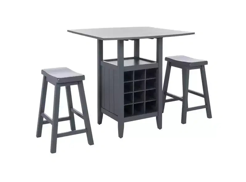 Casey 3 Piece Drop Leaf Pub Set - AMH8504 - Safavieh Couture