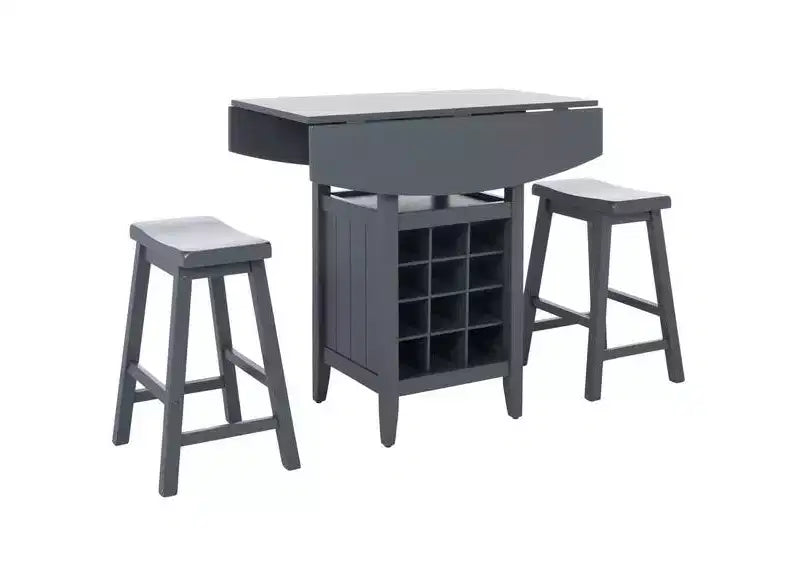 Casey 3 Piece Drop Leaf Pub Set - AMH8504 - Safavieh Couture
