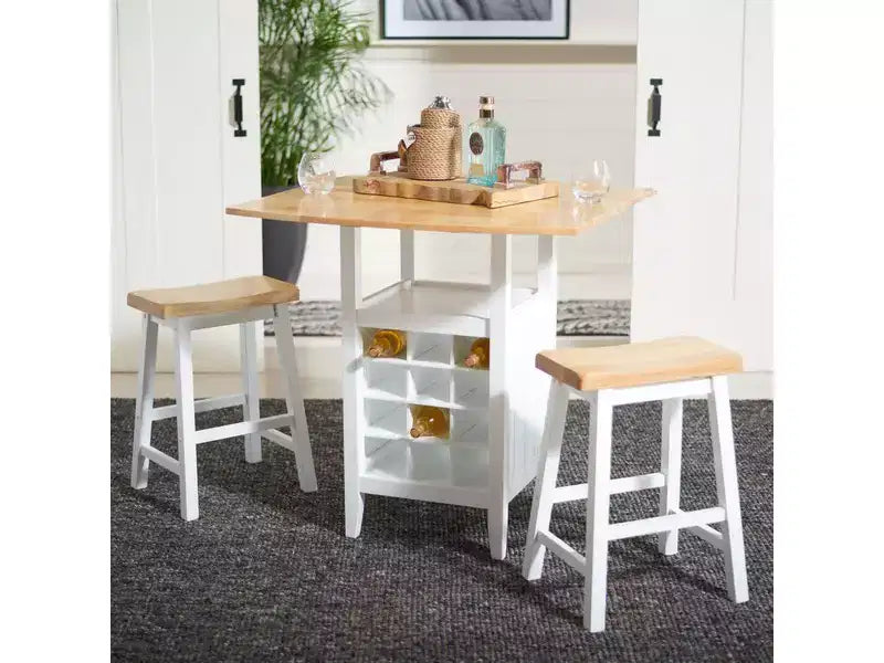 Casey 3 Piece Drop Leaf Pub Set - AMH8504 - Safavieh Couture