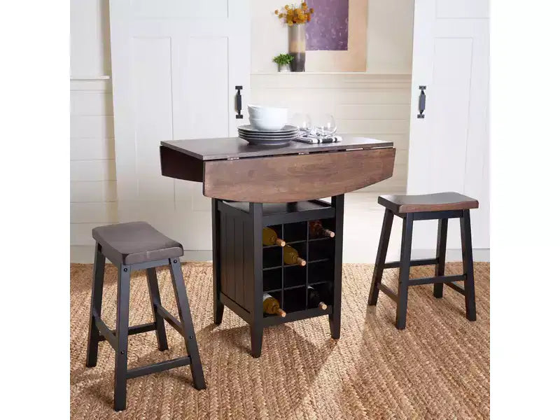 Casey 3 Piece Drop Leaf Pub Set - AMH8504 - Safavieh Couture