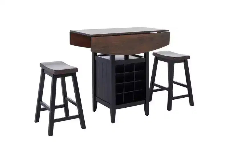 Casey 3 Piece Drop Leaf Pub Set - AMH8504 - Safavieh Couture