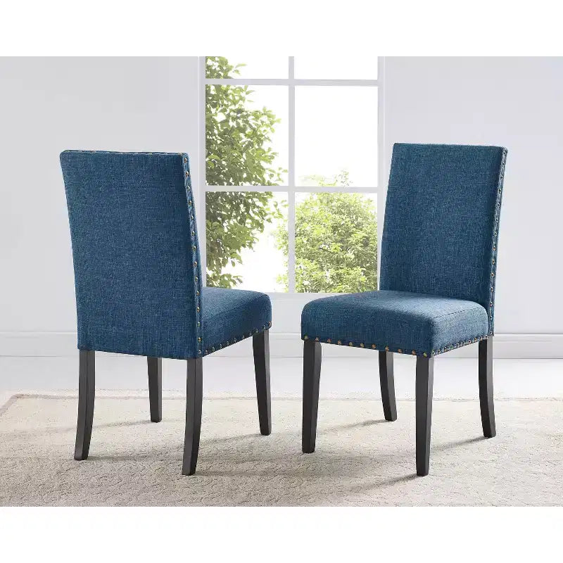 Roundhill Furniture Mytzi 5-piece Dining Set, Cross-Buck Dining Table with 4 Stylish Chairs