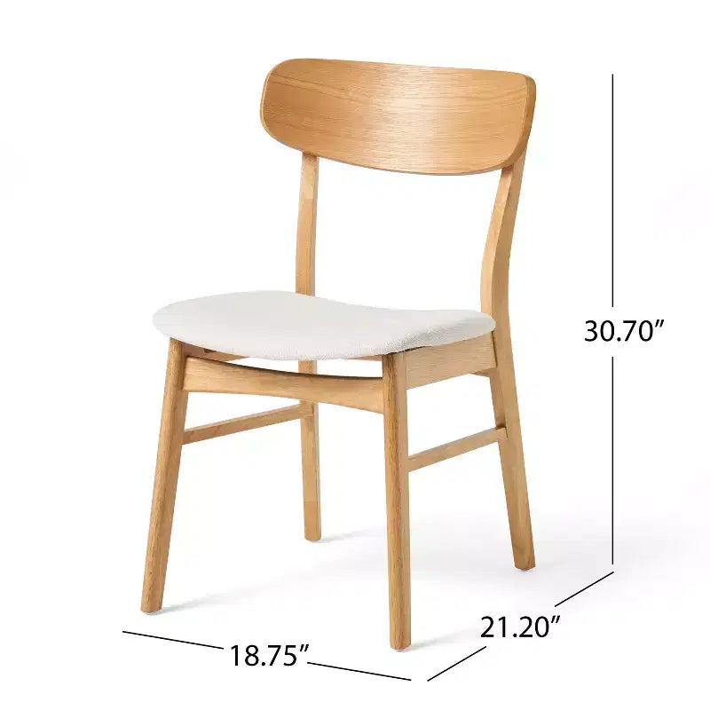 GDFStudio Balfern 5 Pieces Mid Century Modern Upholstered Wood Dining Set