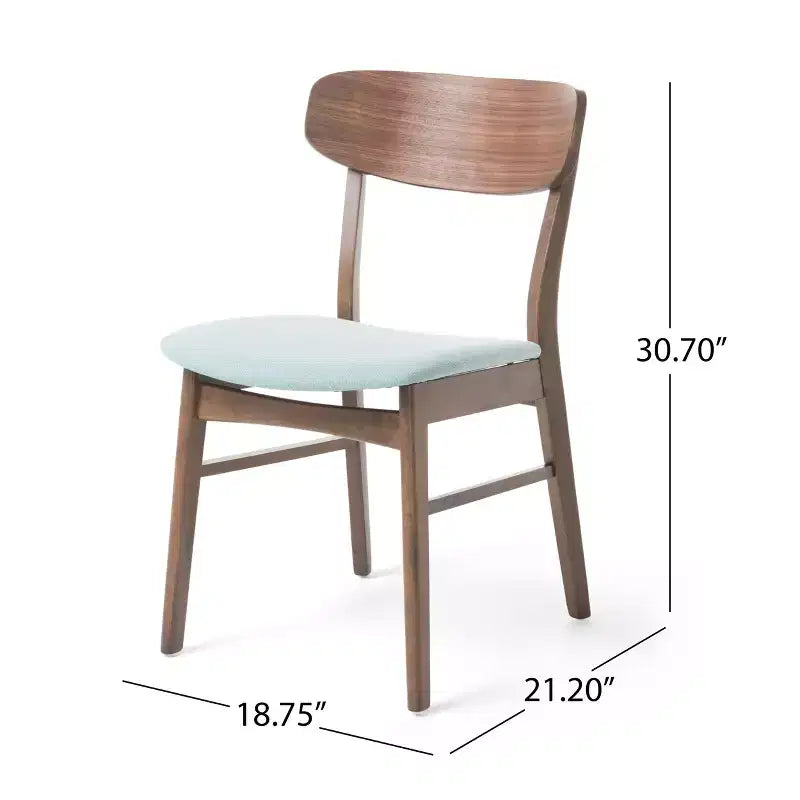 GDFStudio Balfern 5 Pieces Mid Century Modern Upholstered Wood Dining Set