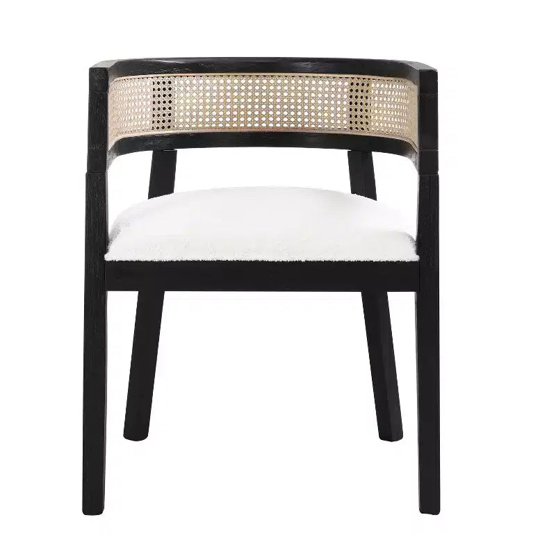 Christopher Knight Home Lythor 7 Piece Cane and Rubberwood Upholstered Dining Set