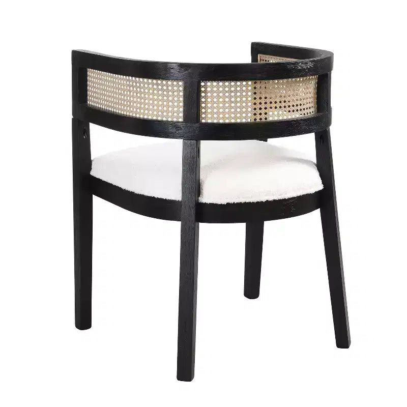 Christopher Knight Home Lythor 7 Piece Cane and Rubberwood Upholstered Dining Set