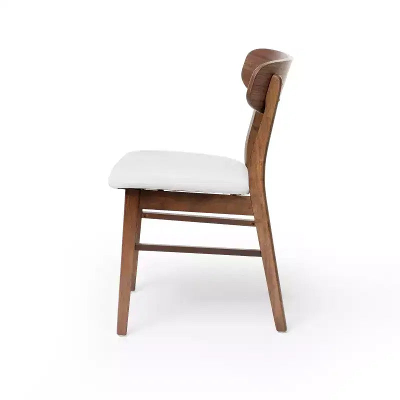 GDFStudio Alexis Mid Century Modern 7 Piece Fabric and Upholstered Rubberwood Dining Set