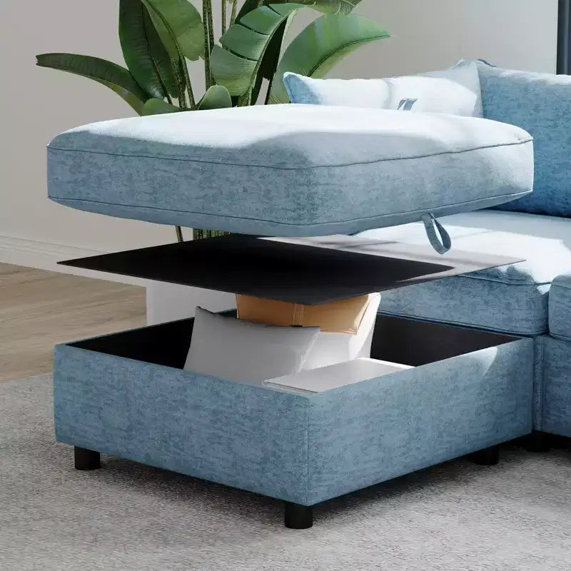 Christopher Knight Home Penny Versatile 68 Modular Storage Loveseat with Two Ottomans