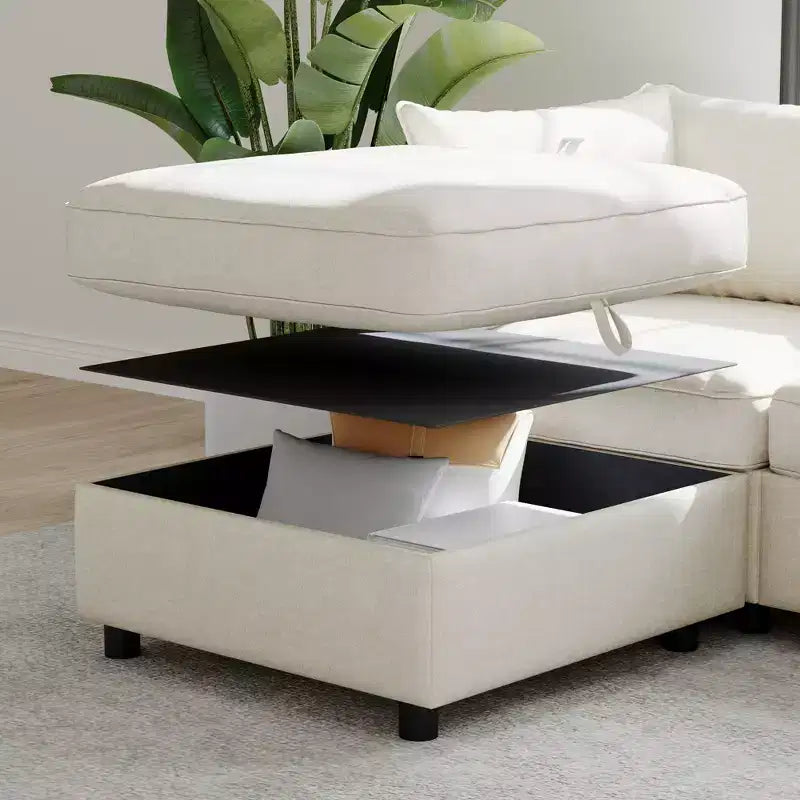 Christopher Knight Home Penny Versatile 68 Modular Storage Loveseat with Two Ottomans