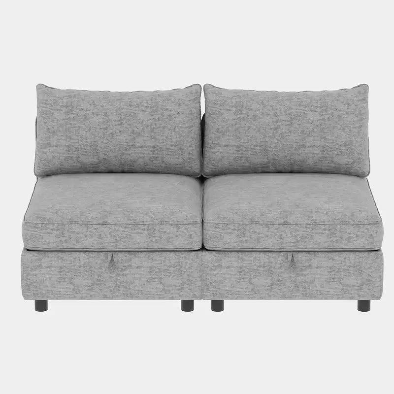 Christopher Knight Home Penny Versatile 68 Modular Storage Loveseat with Two Ottomans