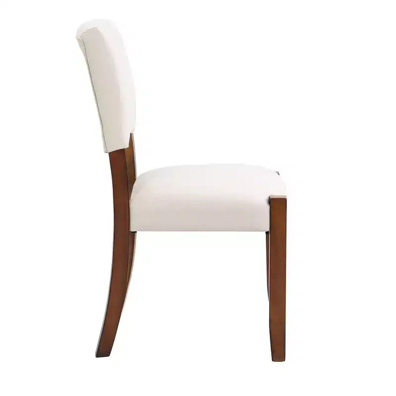 4-Piece/5 Piece Modern Dining Table Set Dining Set Space-Saving Dinette with Faux Marble Table, 2 Upholstered Chairs and Bench, White+Brown-ModernLuxe
