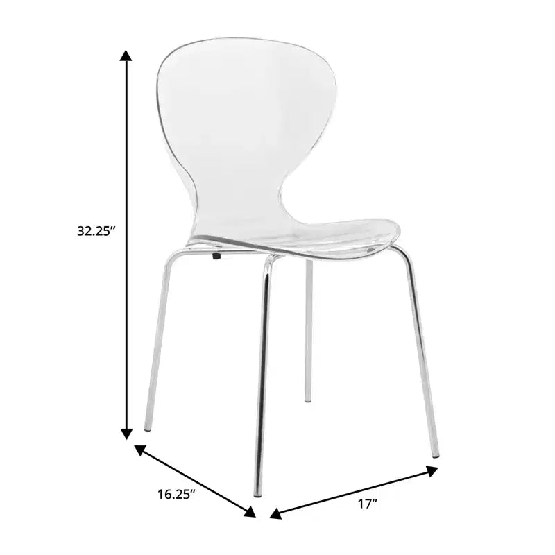 LeisureMod Bristol 5-Piece White Dining Room Set - Round Table and 4 Ergonomic Plastic Dining Chairs