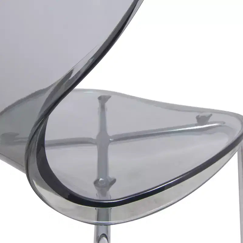 LeisureMod Bristol 5-Piece White Dining Room Set - Round Table and 4 Ergonomic Plastic Dining Chairs