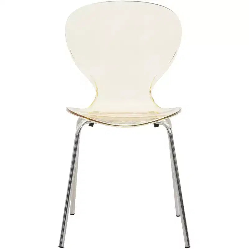 LeisureMod Bristol 5-Piece White Dining Room Set - Round Table and 4 Ergonomic Plastic Dining Chairs