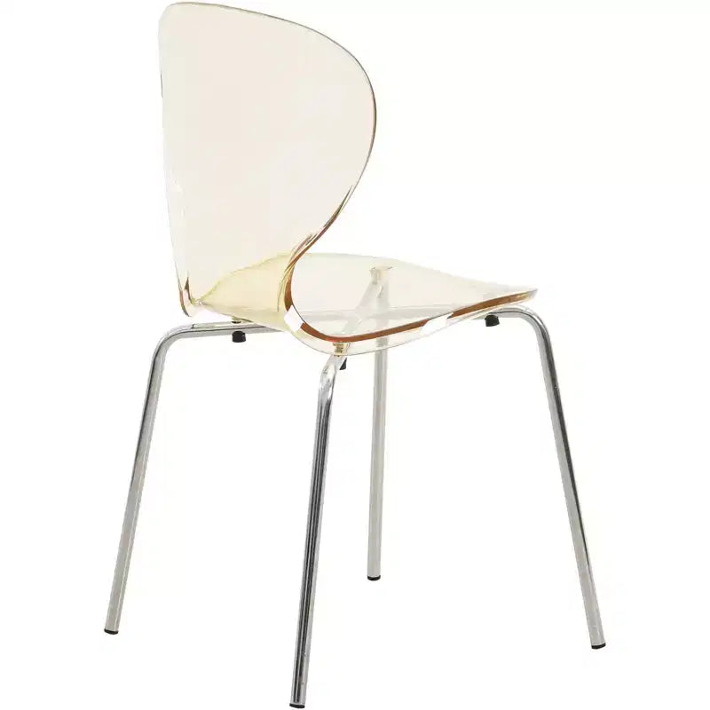 LeisureMod Bristol 5-Piece White Dining Room Set - Round Table and 4 Ergonomic Plastic Dining Chairs