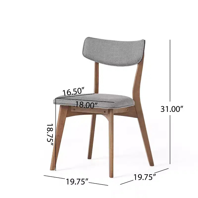 Christopher Knight Home Walton 7 Pieces Mid-Century Modern Rubberwood Upholstered Dining Set