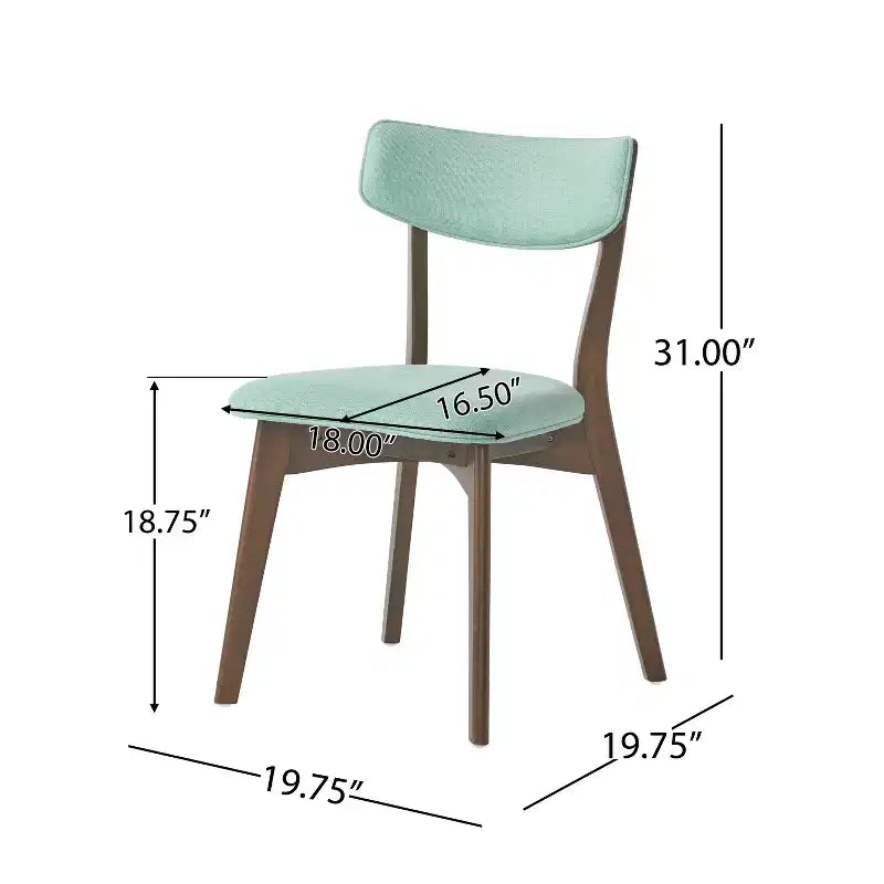 Christopher Knight Home Walton 7 Pieces Mid-Century Modern Rubberwood Upholstered Dining Set