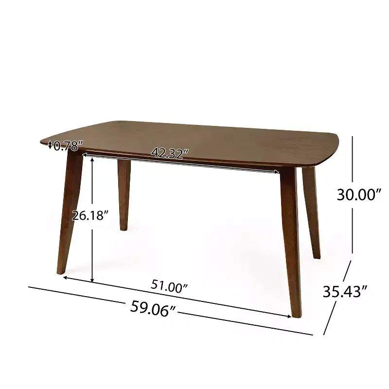 Christopher Knight Home Walton 7 Pieces Mid-Century Modern Rubberwood Upholstered Dining Set