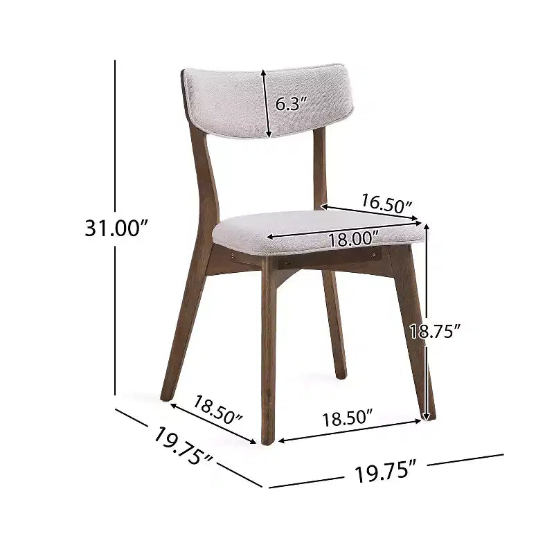 Christopher Knight Home Walton 7 Pieces Mid-Century Modern Rubberwood Upholstered Dining Set