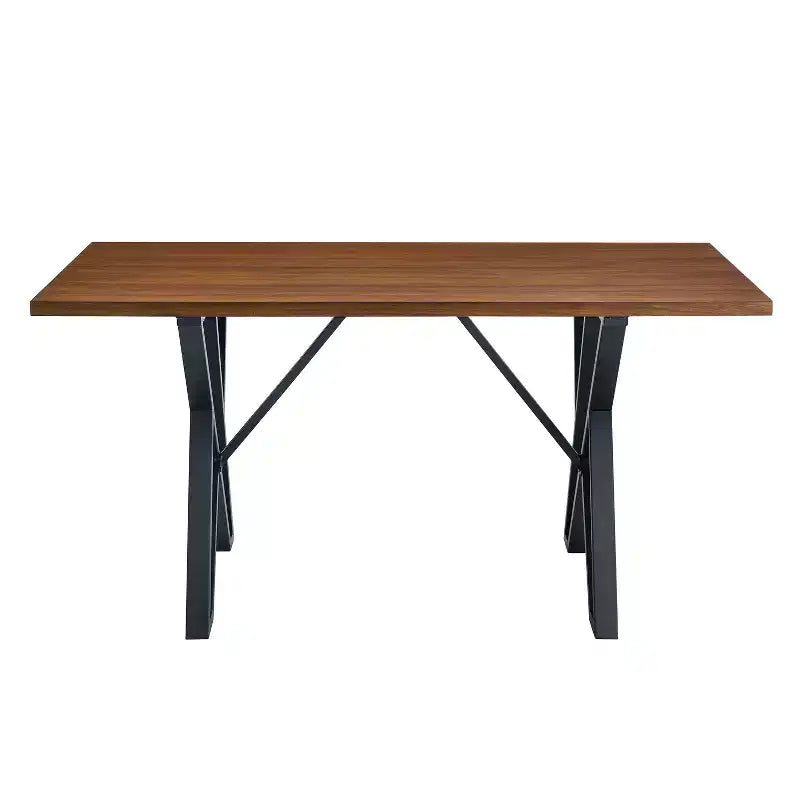5 Piece Dining Table Set Dining Set with 4 Dining Chairs and Round/Square Table, Black+Natural/Walnut-ModernLuxe