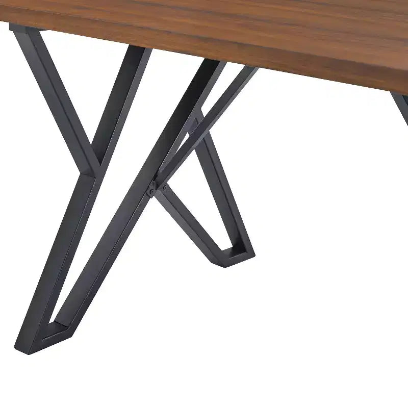 5 Piece Dining Table Set Dining Set with 4 Dining Chairs and Round/Square Table, Black+Natural/Walnut-ModernLuxe