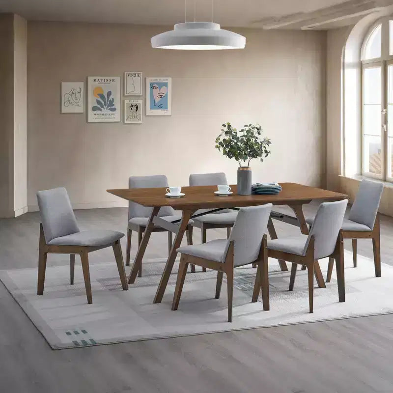 Christopher Knight Home Tabitha 7pcs Upholstered Wood Dining Set