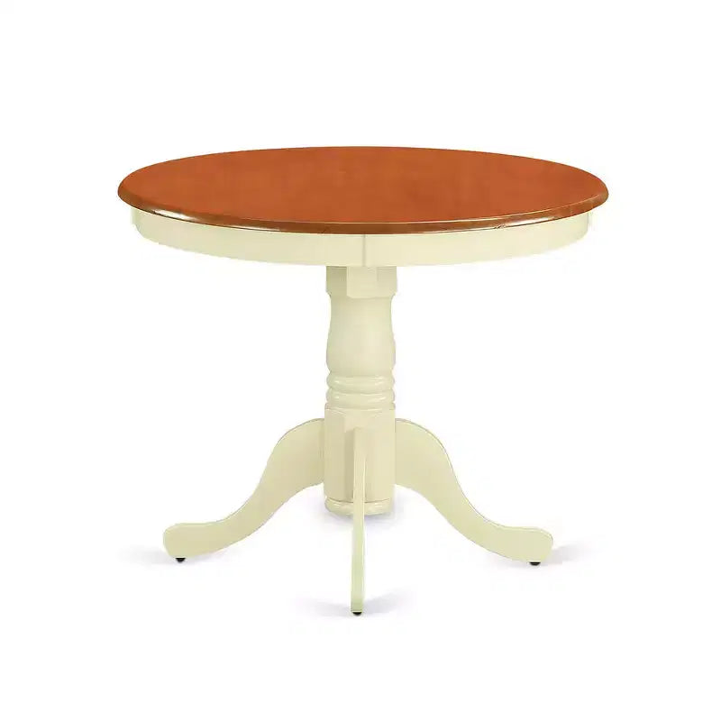 HomeStock Kitchen Nook Dining Set Round Table with 2 Chairs Modern Style