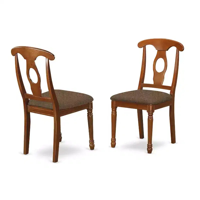 Traditional Dining Room Set Table With Leaf And Dinette Chairs