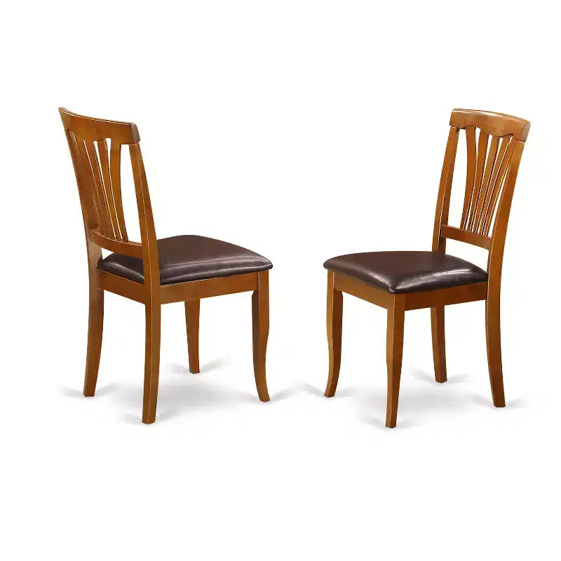 HomeStock 9 Piece Kitchen Table And Chairs Set Saddle Brown Traditional Style