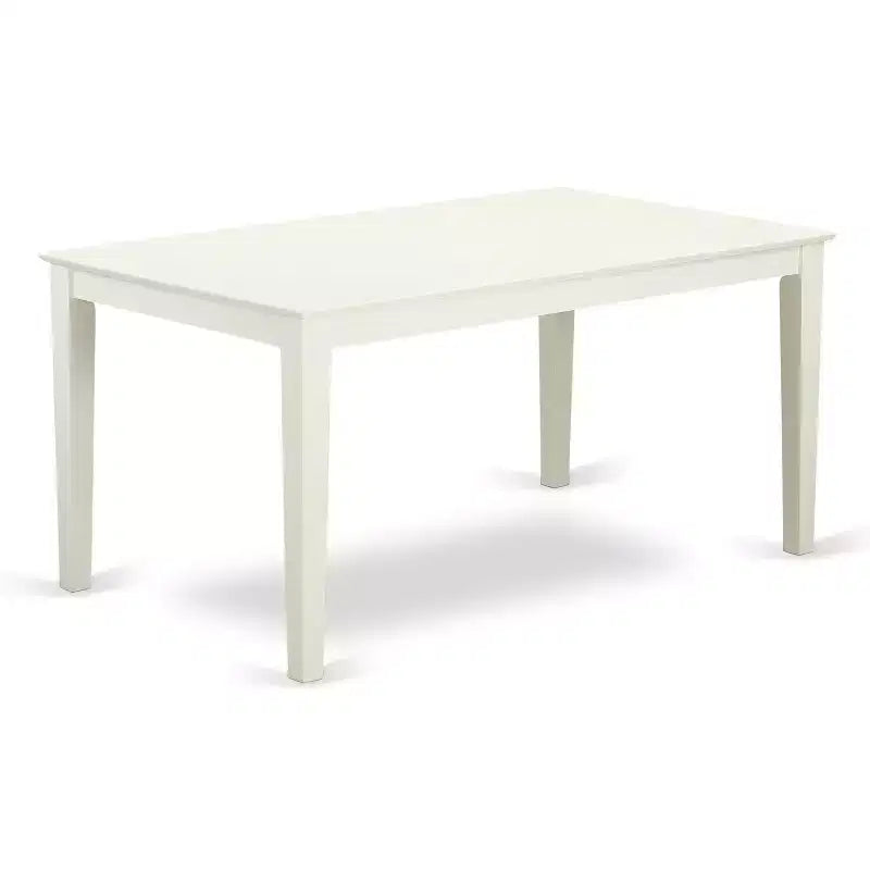 HomeStock Modern 6 Piece Dining Table Set Linen White