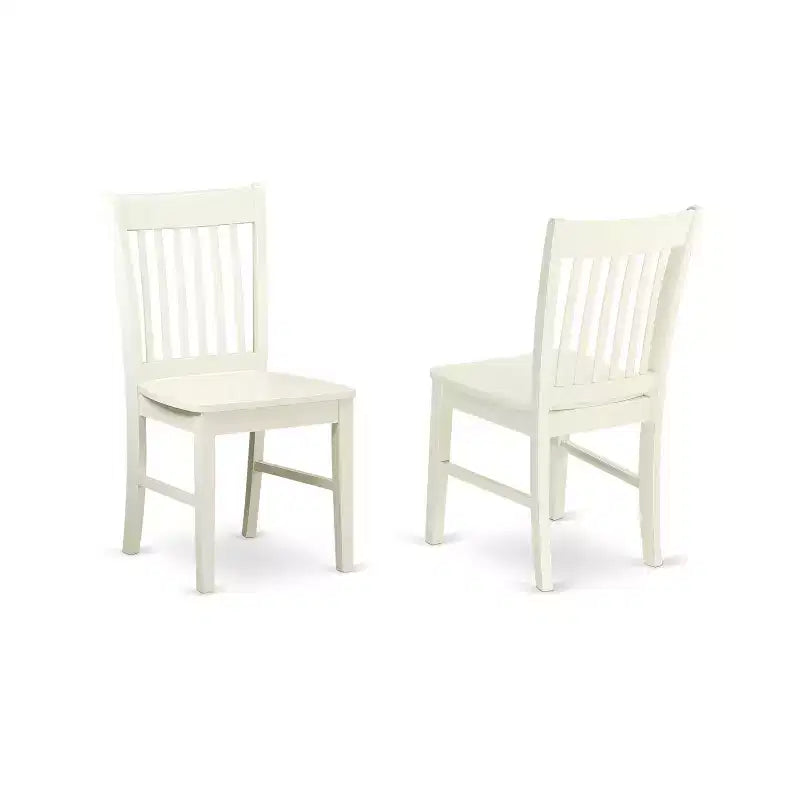 HomeStock Modern 6 Piece Dining Table Set Linen White
