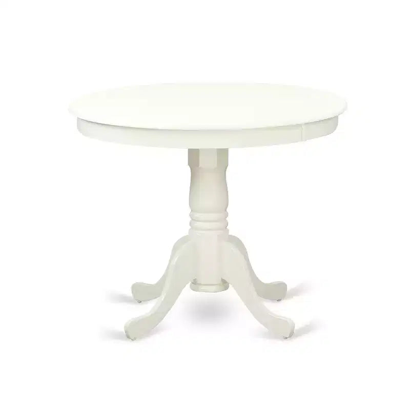 HomeStock Round Kitchen Dining Set Linen Fabric Chairs 36 Inch
