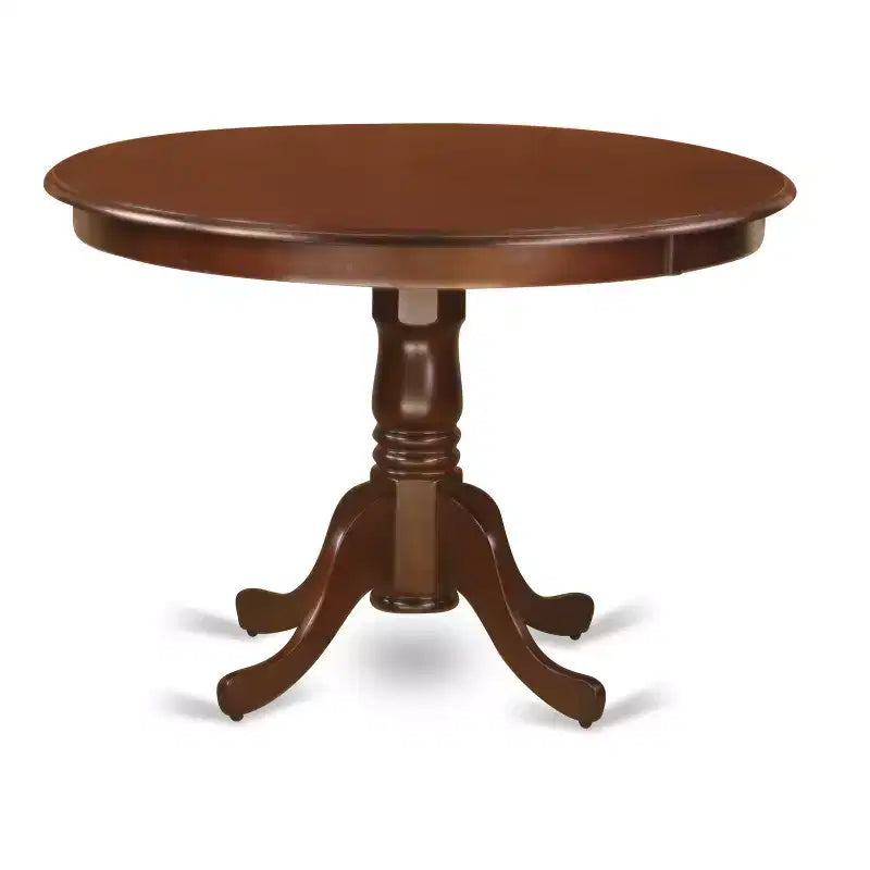 HomeStock Round Kitchen Dining Set Mahogany Mid-Century Style HLML5-MAH-W