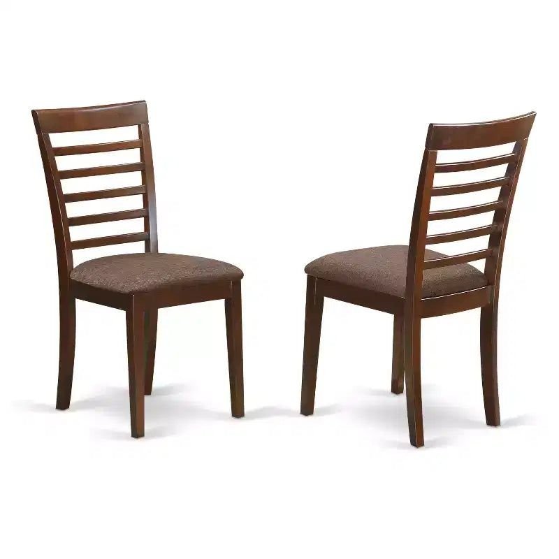 HomeStock Round Kitchen Dining Set Mahogany Mid-Century Style HLML5-MAH-W