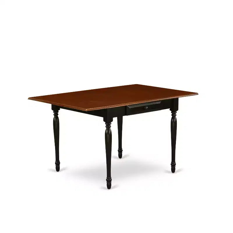 HomeStock 5 Piece Dining Room Set Rectangle Table with Chairs Black Cherry