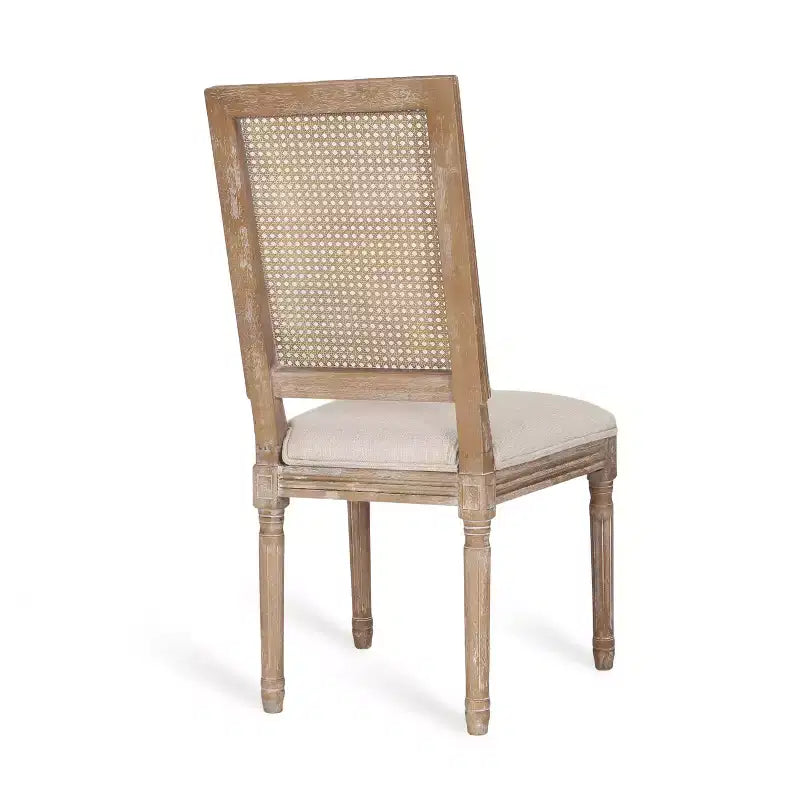 Christopher Knight Home Regan 7 Piece French Country Fabric Upholstered Wood and Cane Expandable Dining Set