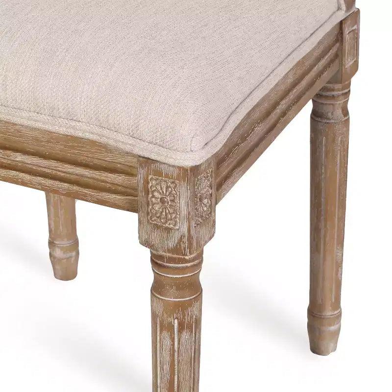 Christopher Knight Home Regan 7 Piece French Country Fabric Upholstered Wood and Cane Expandable Dining Set