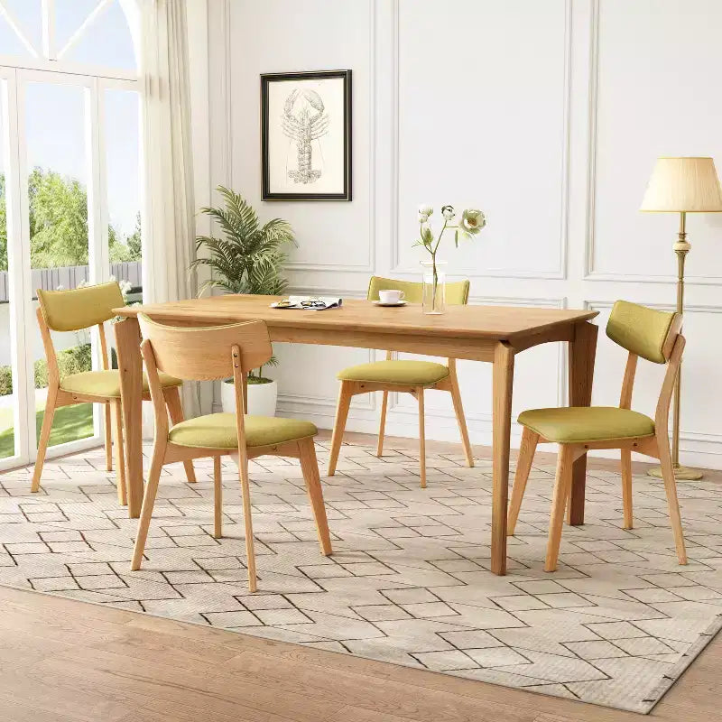 Christopher Knight Home Laila 5 Piece Mid-Century Modern Rubberwood Dining Set with Cushion