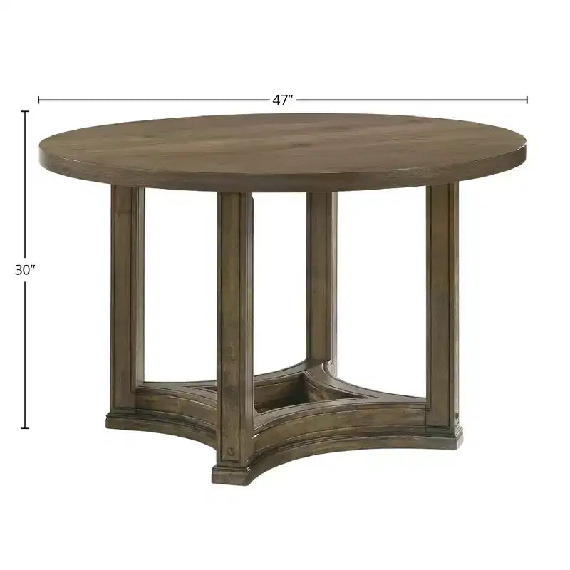 Christopher Knight Home Jimmy Vintage 47 Wood 5 Piece Round Dining Table Set with 4 Upholstered Chairs