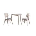 New Classic Furniture,Oscar 3-Piece Wood Dining Set, White Ash