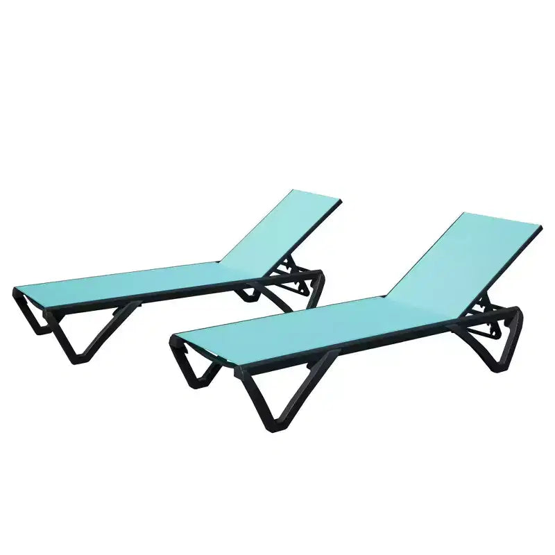 Okak Patio Chaise Lounge Outdoor Premium Aluminum Tanning Chair,Optional Table,Reclining Outdoor Chair Poolside Chaise for Beach,Deck&Garden