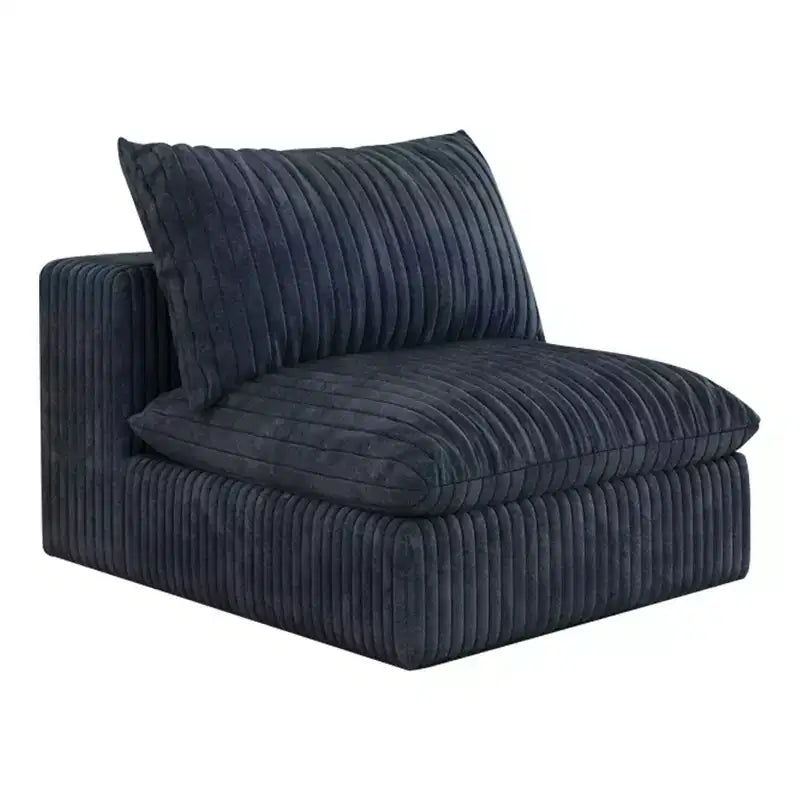 GDFStudio Jocelyn Modern 4-Seater Corduroy Fabric and Feather-filled Upholstered L-Shaped Sectional Sofas with Ottoman