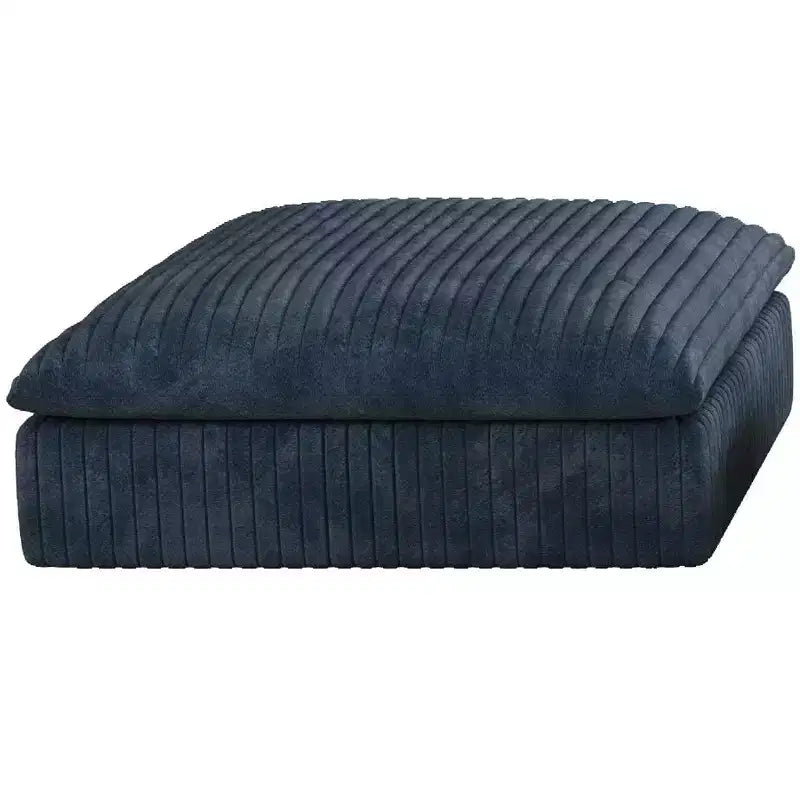 GDFStudio Jocelyn Modern 4-Seater Corduroy Fabric and Feather-filled Upholstered L-Shaped Sectional Sofas with Ottoman