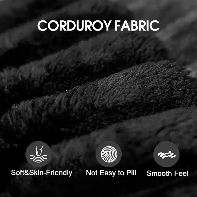 157.6 Blue Cloud Sofa Corduroy Fabric Deep Seat Couches with 1 Ottoman, Double-layer design Removable Cushion No Assembly DIY Combination