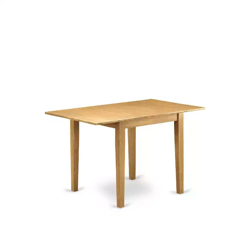 HomeStock Belmont Kitchen Table Set 5 Pc- 4 Wooden Dining Room Chairs and a Dining Room Table - Oak Finish Wooden Chair Seat - Oak Finish