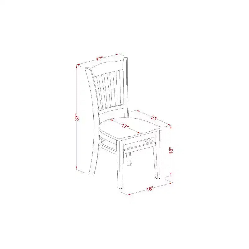 HomeStock Belmont 5 Piece Kitchen Table & Chairs Set Includes a Round Dining Room Table , Pedestal , 4 Solid Wood Seat Chairs, 42x42 Inch, Linen White