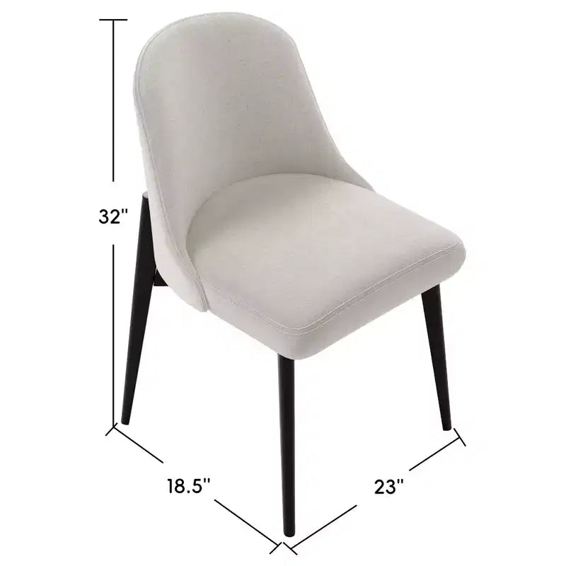 PexFix 52 Modern Round Dining Table Set with 6 Upholstered Chairs Black Textured Wood Top Pleated Pedestal Base Beige Seats for Kitchen Dining Room