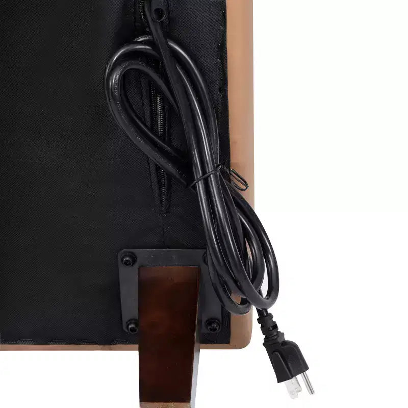 Flash Furniture HERCULES Artemis 3 Piece Upholstered Reception Set, 8 AC Outlets/4 USB/4 USB-C Ports and Wood Walnut Legs with Adjustable Floor Glides